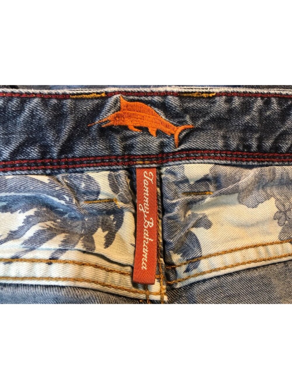 Tommy Bahama Sand Drifter Authentic Fit Blue Jean Coastal Resort Wear Size 36 - Picture 9 of 11
